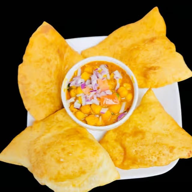 Chole Batura with Curry.